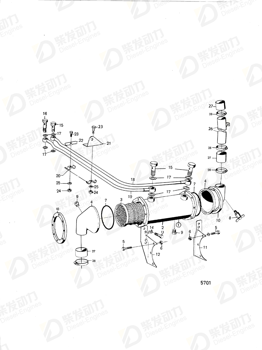 volvo penta Tube 822305 Drawing volvo penta Tube 822305 Drawing